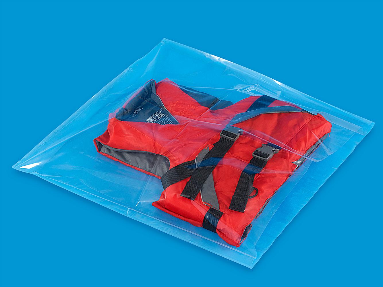 28 x 28 Inch Clear 250 Pack Flat Poly Bag 2 Mil 