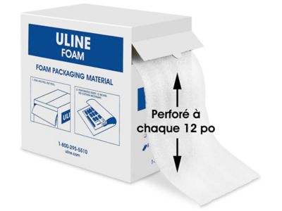 Uline Foam Roll - 1/4", 12" x 85', Perforated S-1092
