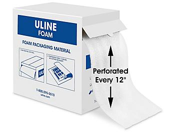 Uline Foam Roll - 1/4", 12" x 85', Perforated S-1092