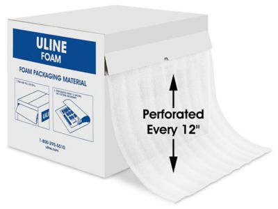 Uline Foam Roll - 1/4", 24" x 85', Perforated S-1093