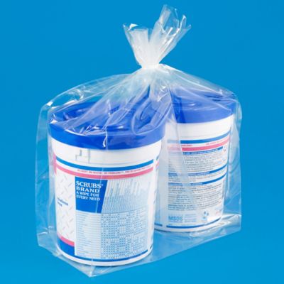 Poly Plastic Bags 20 x 18 x 36, 3 Mil Gusseted, Clear - ULINE - Carton of 100 - S-7508