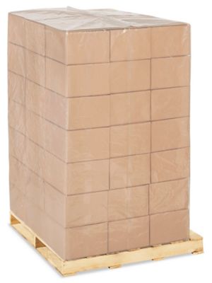 44 x 36 x 80" 4 Mil Clear Heavy Duty Pallet Covers S-11101