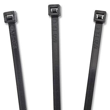 Black UV Stabilized Nylon Cable Ties - 8", 50 lb S-11131