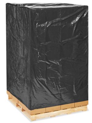 51 x 49 x 97" 3 Mil Black Pallet Covers S-11173