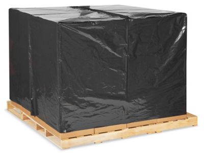 68 x 65 x 82" 3 Mil Black Pallet Covers S-11174