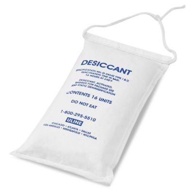 String Sewn Clay Desiccants - Unit Size 16, 34 Gallon Drum S-11204
