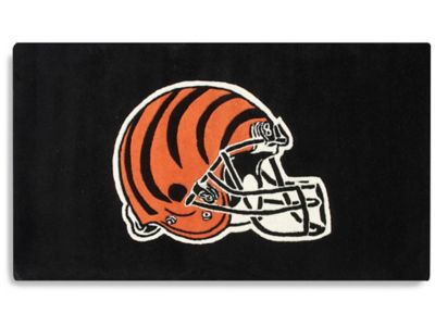 NFL Team Repeat Rug - Cincinnati Bengals (Black Background), 3'10x5'4 -  Cincinnati Bengals (Black Background) | NFL Team Repeat Rug