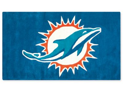 Officially Licensed NFL Miami Dolphins Vintage Logo Football Rug