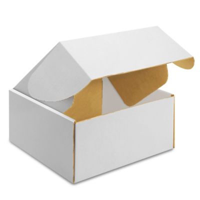 12 x 12 x 6" White Tab Locking Literature Mailers S-11228
