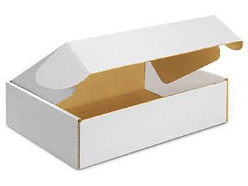 S-11230 – Boîtes d'expédition de documents à languette de sûreté – 15 1/8 x 11 1/8 x 4 po, blanc