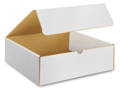 Cajas de 2 Piezas para Ropa - 12 x 12 x 4, Blancas Brillosas, 31 x 31 x 10  cm S-10614 - Uline