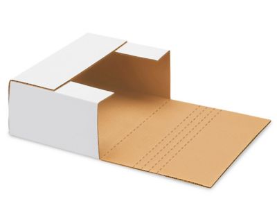 9 1/2 x 6 1/2 x 3 1/2" White Easy-Fold Mailers S-11259