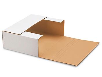 12 1/8 x 9 1/8 x 4" White Easy-Fold Mailers S-11260