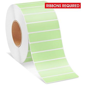 Industrial Thermal Transfer Labels - Green, 4 x 1", Ribbons Required S-11265G