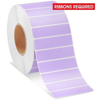 Industrial Thermal Transfer Labels - Purple, 4 x 1", Ribbons Required S-11265PUR