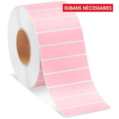 Industrial Thermal Transfer Labels - Pink, 4 x 1", Ribbons Required S-11265P