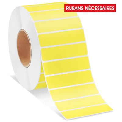 Industrial Thermal Transfer Labels - Yellow, 4 x 1", Ribbons Required S-11265Y