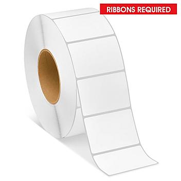 Removable Adhesive Industrial Thermal Transfer Labels - 3 x 2", Ribbons Required S-11277