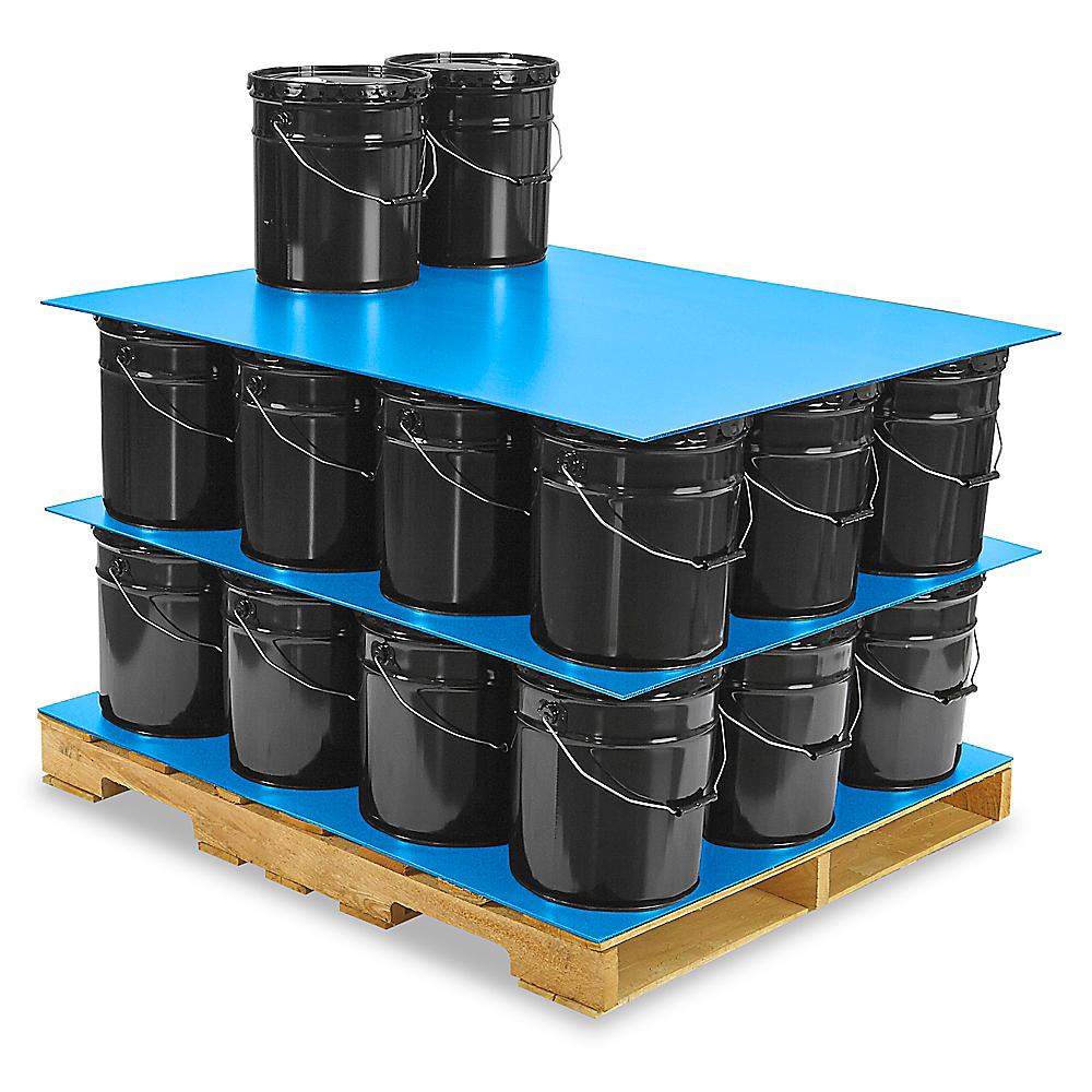 40 x 48 Plastic Corrugated Pads - Blue S-11311BLU - Uline