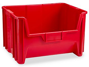 Giant Plastic Stackable Bins - 15 x 20 x 12 1/2", Red S-11335R