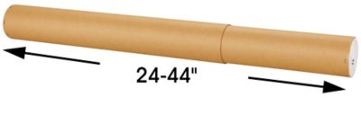 2-Piece Adjustable Kraft Mailing Tubes with End Caps