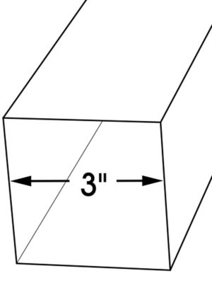 3 x 3 x 48 Square Tubes