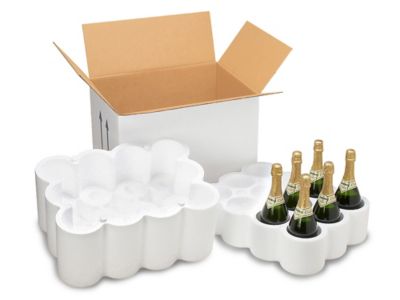 12 Bottle Styrofoam Wine Shipper with Cardboard Shipping Box