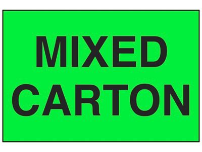 Étiquette adhésive – « Mixed Carton » – 2 x 3 po