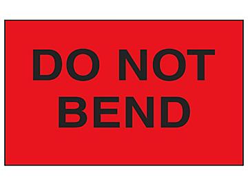 "Do Not Bend" Label - 3 x 5"