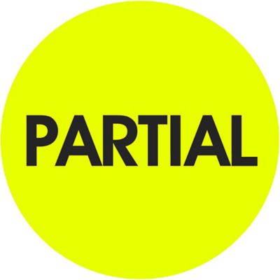 Circle Inventory Control Labels - "Partial", 2"