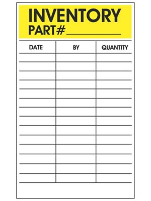 Service Labels - "Inventory Part #", 3 x 5" S-11408