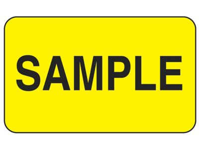 Étiquettes adhésives de production « Sample » – 1 1/4 x 2 po