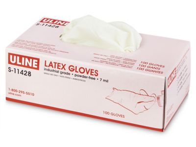 Uline latex store gloves