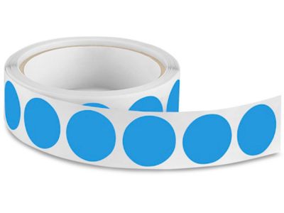Removable Adhesive Circle Labels Blue, 1" S11441BLU Uline