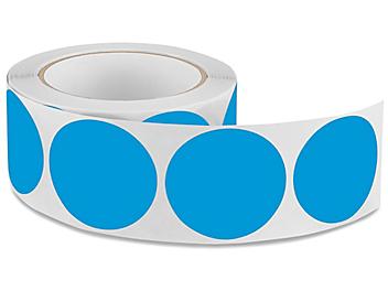 Removable Adhesive Circle Labels - Blue, 2" S-11442BLU
