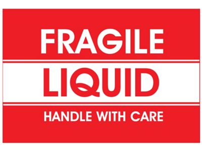 Fragile/Glass/Handle with Care Label - 4 x 6
