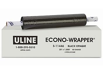 Econo-Wrapper&reg; - Black Opaque, 80 gauge, 20" x 1,000' S-11446