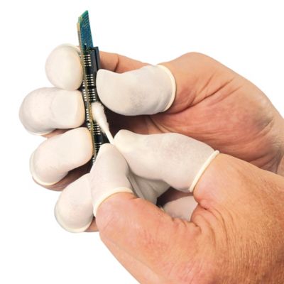 Latex Finger Cots - Powder-Free, Large