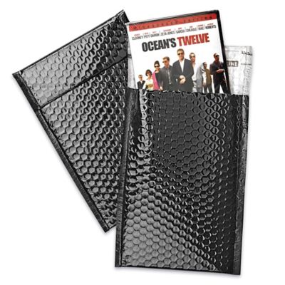 Glamour Bubble Mailers - 7 1/2 x 11", Black S-11504BL