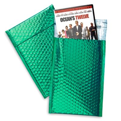 Glamour Bubble Mailers - 7 1/2 x 11", Green S-11504G