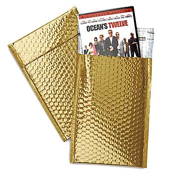 Glamour Bubble Mailers - 7 1/2 x 11", Gold S-11504GOLD