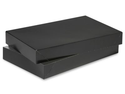 Cajas de 2 Piezas para Ropa - 15 x 9 1/2 x 2, Negras Brillosas, 38 x 24 x  5 cm S-11513 - Uline