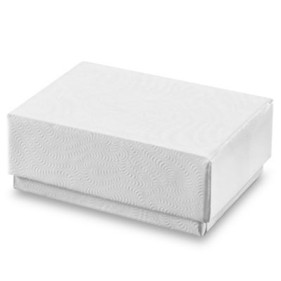 Jewelry Boxes - 1 3/4 x 1 1/8 x 5/8", White Swirl S-11516