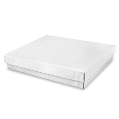 Jewelry Boxes - 6 x 5 x 1", White Swirl S-11517