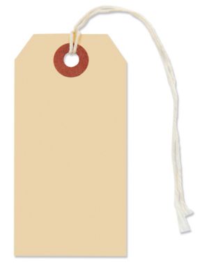 Manila Shipping Tags - #3, 3 3/4 x 1 7/8", Pre-strung S-1151PS