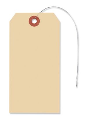 Manila Shipping Tags - #6, 5 1/4 x 2 5/8", Pre-wired S-1152PW