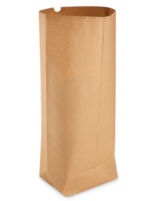 Paper Grocery Bags - 12 x 7 x 17, 1/6 Barrel, Flat Handle, Kraft - ULINE - 2 Bundles of 300 - S-18692