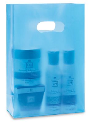 Frosty Die Cut Bags - 7 x 3 1/2 x 10 1/2", Cub, Blue S-11549BLU