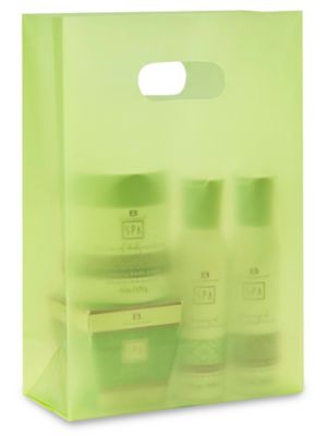 Frosty Die Cut Bags - 7 x 3 1/2 x 10 1/2", Cub, Lime S-11549LIME