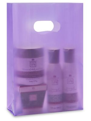 Frosty Die Cut Bags - 7 x 3 1/2 x 10 1/2", Cub, Purple S-11549PUR